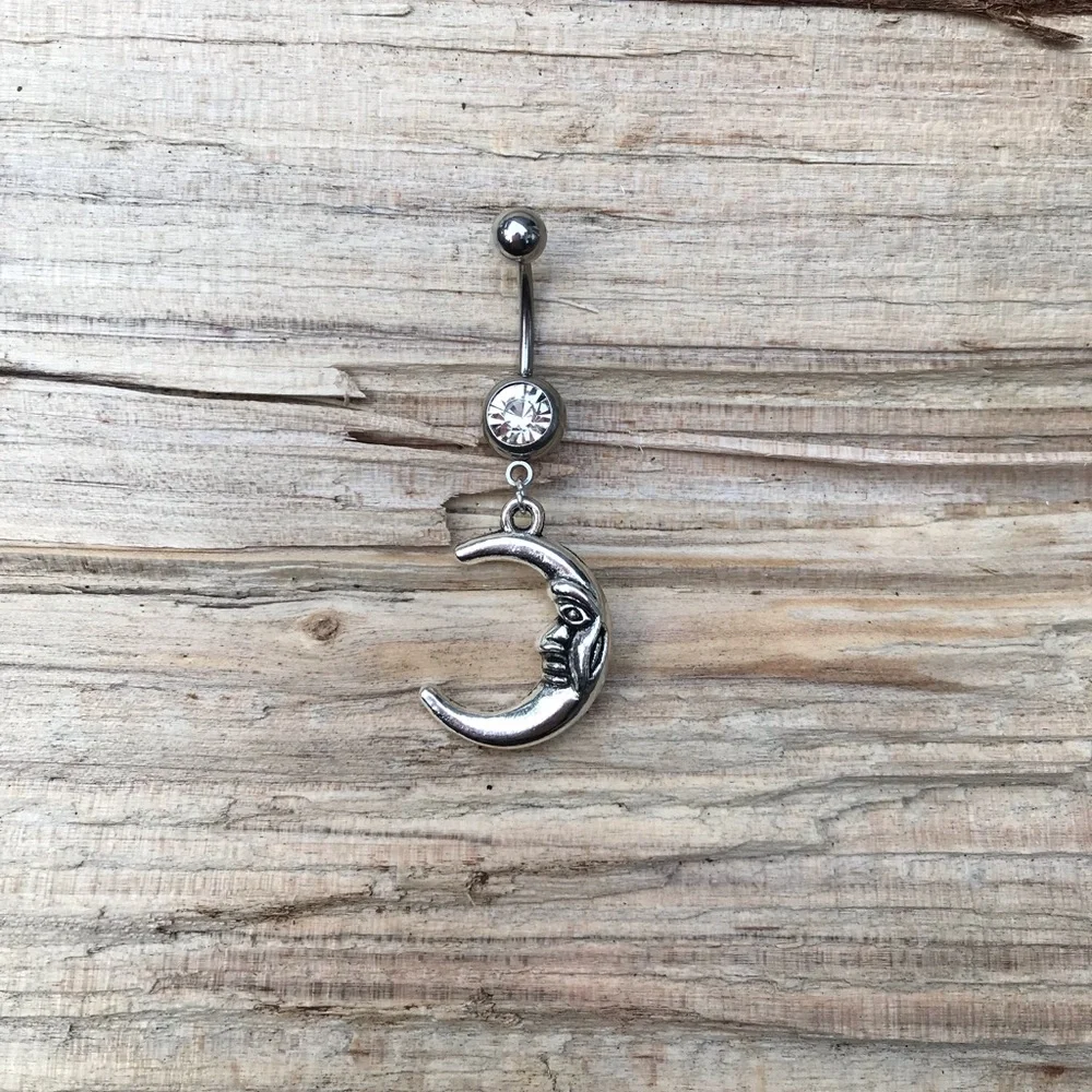 Moon Belly Button Ring
